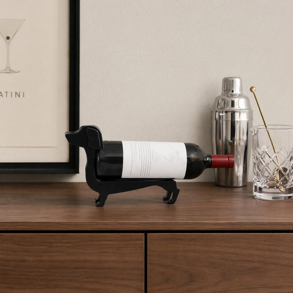 Home Bar Stand - プラスチック製ワインホルダー ワインボトルラック ダックスフント型ワインラック ボトルホルダー 犬型スタンド カウンター用