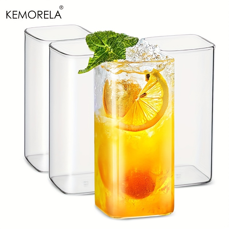 Highball Glass Set - 超スリムなガラスカップ,飲用ドリンク,ドリンク,カクテル用の大きなカップ,19オンス/19オンス,4個