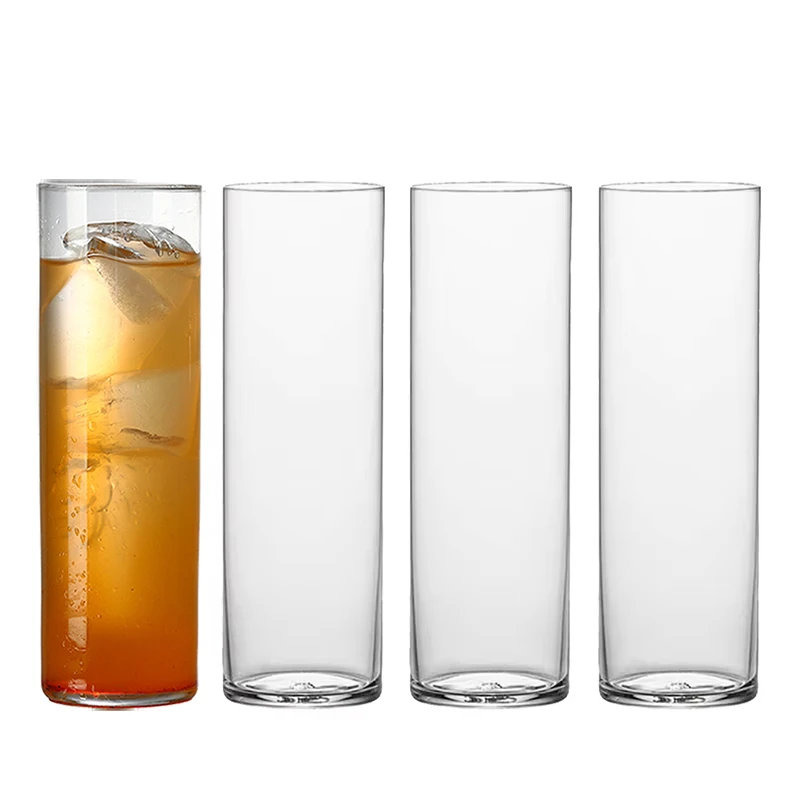 Highball Glass Set - 超軽量クリスタルハイボールグラス4個セット、バーウェア、コリンズタンブラー、水、ジュース、ビール、カクテル用