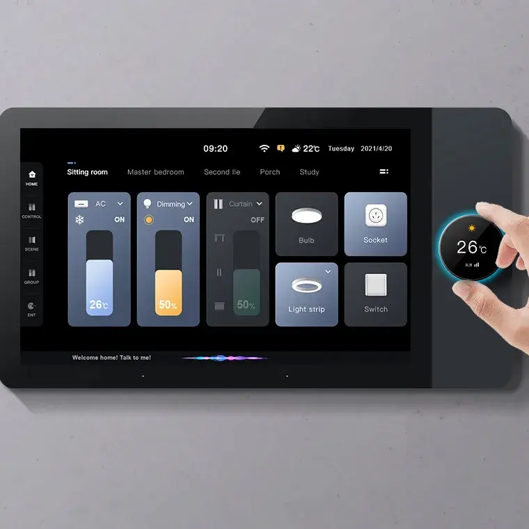 スマートホームゲートウェイ WiFi 6インチノブパネルLC - Home Bar Android のレビューと価格