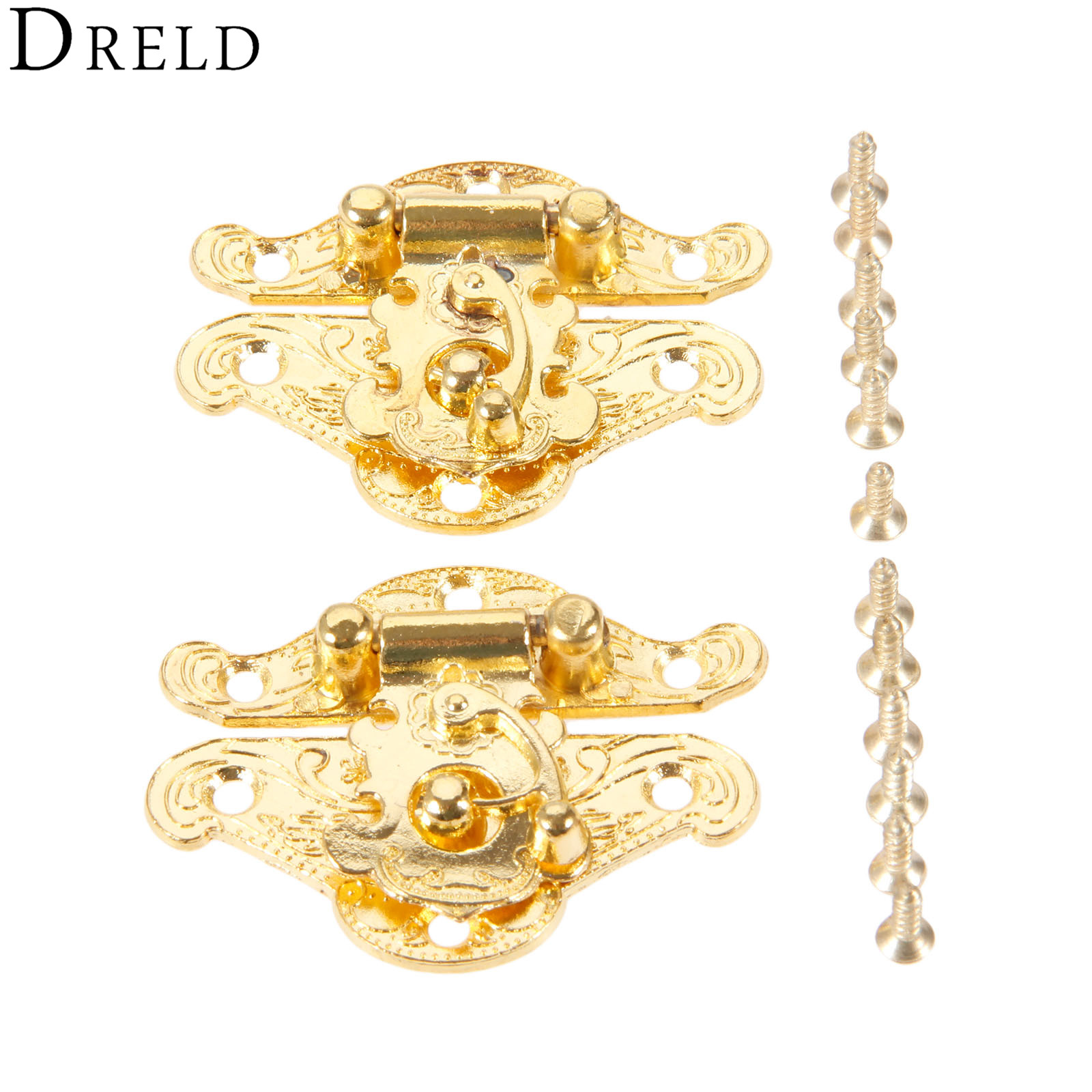 Dreld 2個アンティークゴールドボックスラッチハスプロッ - Bar Cart Gold のレビューと価格