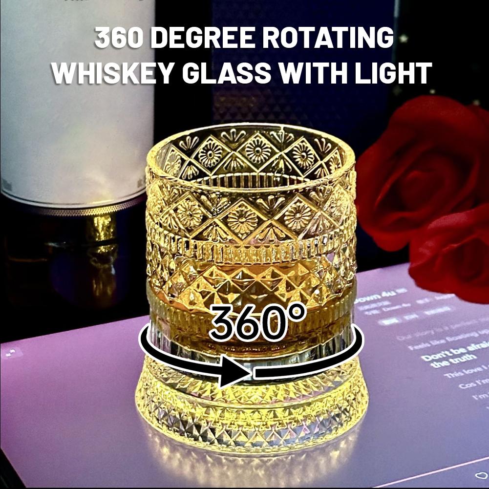 ウイスキーグラス回転式ウイスキーグラス、ガラスベース付き36 - Highball Glass Set のレビューと価格