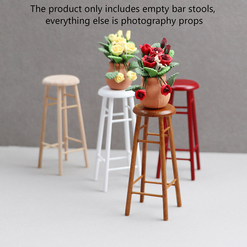 ドールハウス用ミニチュアバースツール、小さなラウンドスツール - Home Bar Stools のレビューと価格