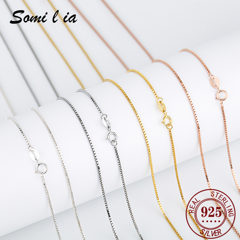 SOMILIA シルバー925 ネックレス ボックスチェーン - Bar Cart Gold のレビューと価格
