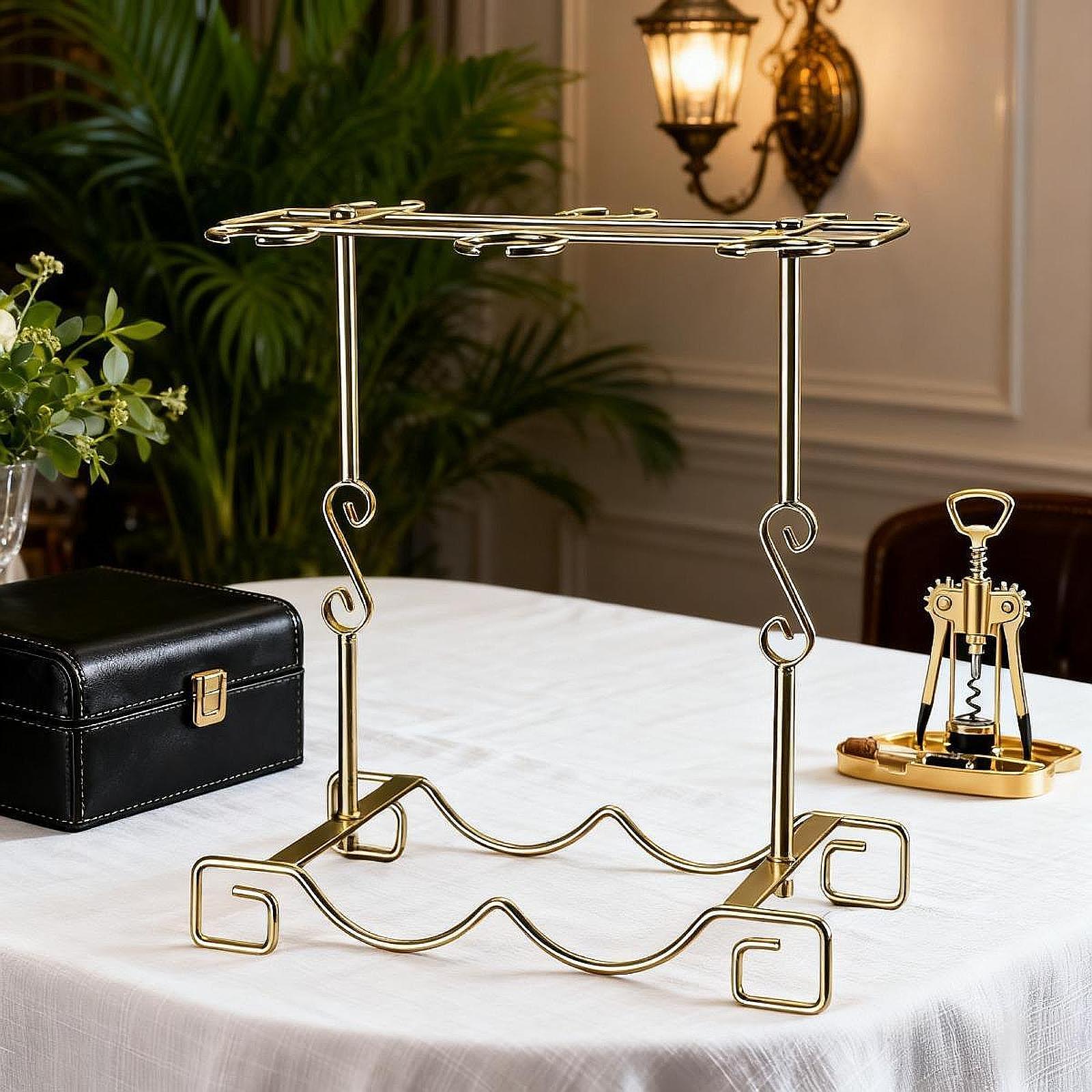 卓上ゴブレットホルダー 鉄製ワイングラススタンド カウンター - Home Bar Stand のレビューと価格